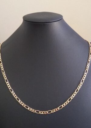 163.27 CORRENTE BANHADA A OURO 18K GRUMET 3X1 ACHATADA 60CM