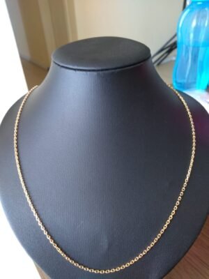 163.42 CORRENTE BANHADA A OURO 18K CARTIER ELO REDONDO FINA 5.2G 60CM