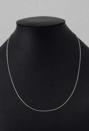 66.33 CORRENTE DE PRATA ELO RABO DE RATO LISA 45CM 2.0g