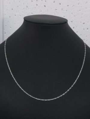 66.61 CORRENTE DE PRATA CARTIER ALONGADA 45CM 1.7g