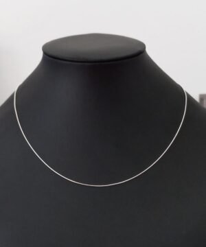 66.68 CORRENTE DE PRATA ELO RABO DE RATO LISA 40CM 1.8g