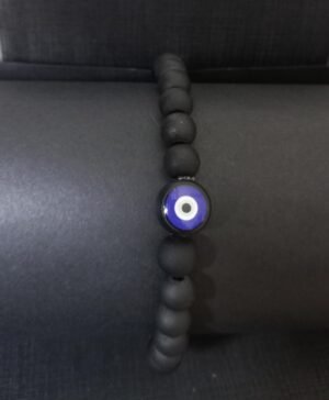 33.47   PULSEIRA DE PEDRA ÔNIX FOSCA OLHO GREGO