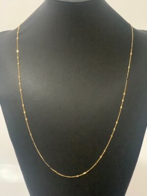 163.89 CORRENTE BANHADA GRUMET COM BOLINHAS 70CM 2.5g