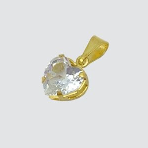 208.112 - PINGENTE BANHADO A OURO CORAÇÃO PONTO DE LUZ