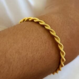 290.2 - BRACELETE BANHADO A OURO 18K FIOS TRANÇADOS (15ml)