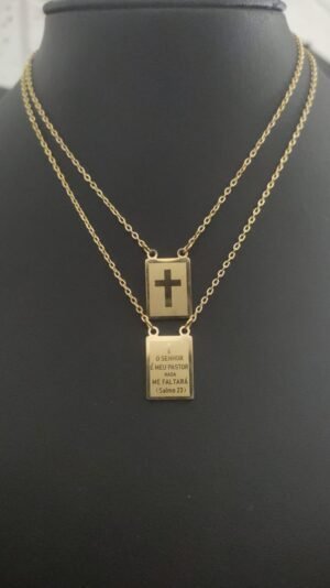 21.122 ESCAPULÁRIO DE AÇO O SENHOR É MEU PASTOR