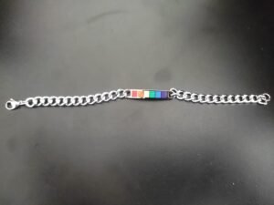 500.4 - PULSEIRA DE AÇO LGBT CORES TAMANHO : ( G) 20.1G