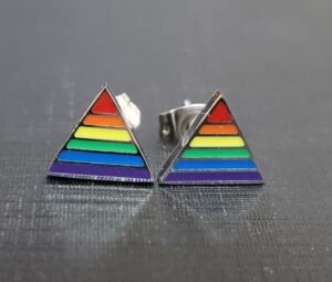 504.1 - BRINCO DE AÇO TRIANGULO ARCO-ÍRIS 0.5G (UNIDADE)