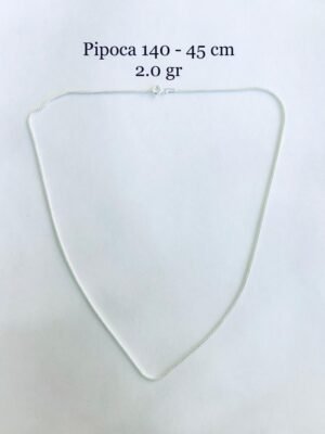 66.91 CORRENTE DE PRATA ELO PIPOCA 45cm 2g