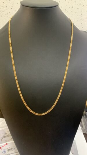 163.11 CORRENTE BANHADA A OURO 18K GRUMET DUPLO 60CM 9,9g