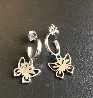 206.22 - brinco de aço borboleta