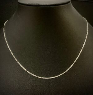 66.97 - CORRENTE DE PRATA FIGARO 3X1 40cm 1,3g