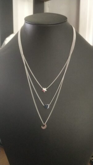 229.81 - CHOCKER DE AÇO CORAÇÃO ESTRELA LUA