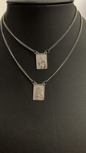 21.133 - ESCAPULÁRIO DE AÇO DUPLO NOSSA SENHORA DO CARMO 2