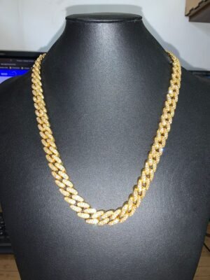 268.1- 4 - CORRENTE ICE ELO REDONDA - COR: DOURADO, TAMANHO: 55CM