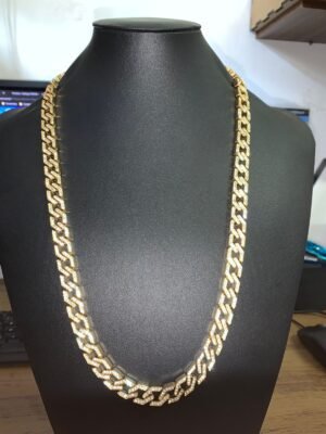 268.2-3 - CORRENTE ICE ELO QUADRADO - TAMANHO: 55CM, COR: DOURADO