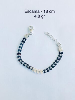 140.90 - PULSEIRA DE PRATA ESCAMAS 5.1G