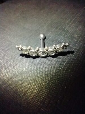 26.188 -  PIERCING DE AÇO BOLINHAS DE ZIRCONIA