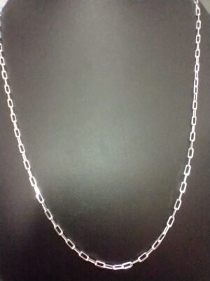 66.124 - CORRENTE DE PRATA ELO CARTIER ALONGADO 60CM 7g