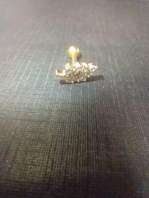 11.39 PIERCING DE AÇO FOLHA CRAVEJADA