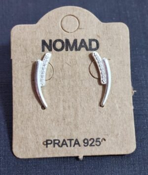 151.40 - BRINCO DE PRATA 2 LINHAS COM CRAVEJADO