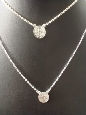 141.41 - ESCAPULARIO DE PRATA SÃO BENTO CARTIER 4.0g