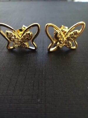 161.60 - BRINCO BANHADO BORBOLETA CRAVEJADA 7 MIL 1G