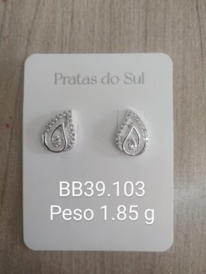 151.61 - BRINCO DE PRATA GOTA CRAVEJADA