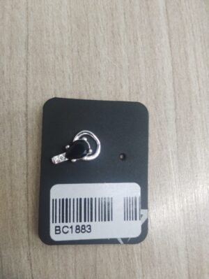 151.86 - BRINCO DE PRATA PONTO OVAL BLACK