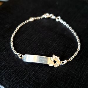 250.10 - PULSEIRA DE PRATA COM PLAQUINHA URSINHO 1.0G