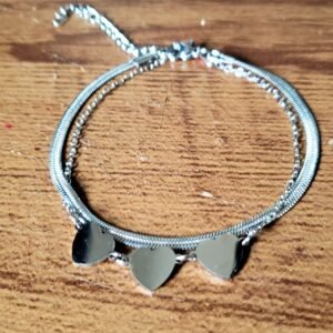 197.103 - PULSEIRA DE AÇO DUPLA TRES CORAÇÕES