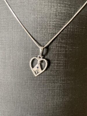 218.62 - COLAR DE PRATA CORAÇÃO NOSSA SENHORA