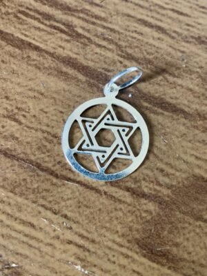 212.254 - PINGENTE DE PRATA ESTRELA DE DAVI 0.5G