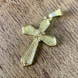 208.218 - PINGENTE BANHADO A OURO 18K CRUZ DIAMANTADA