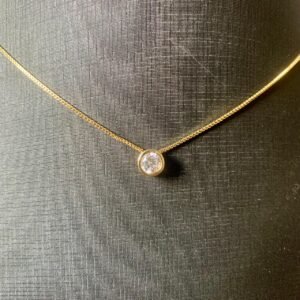 163.121 - COLAR BANHADA A OURO PONTO DE LUZ REDONDO