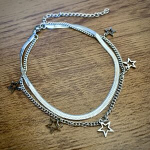 153.29 - TORNOZELEIRA DE AÇO DUPLA ESTRELA LISA