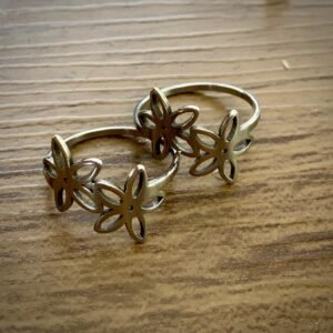 319.21 - ANEL DE AÇO DUAS FLORES