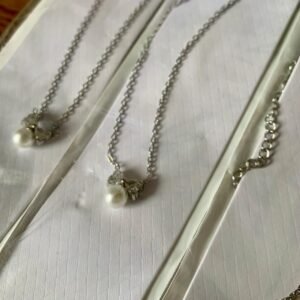 245.80 - COLAR DE AÇO GRAVATINHA BORBOLETA ZIRCONIA