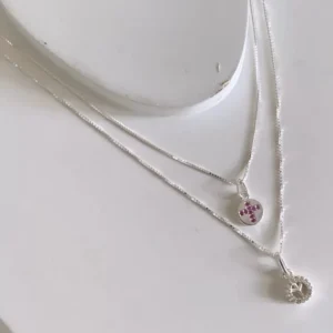 218.63 - COLAR DE PRATA MINI CRUZ E PAZ