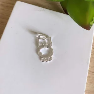 212.255 - PINGENTE DE PRATA CORUJA VAZADA