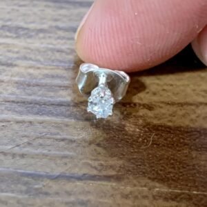 130.9 - BRINCO PONTO DE LUZ BANHADO A PRATA CORAÇÃO