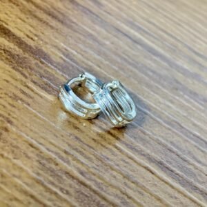 230.12 - ARGOLA BANHADA A PRATA 3 LINHAS