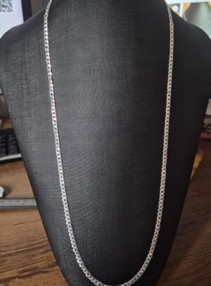 66.207 - CORRENTE DE PRATA GRUMET 60cm 10g